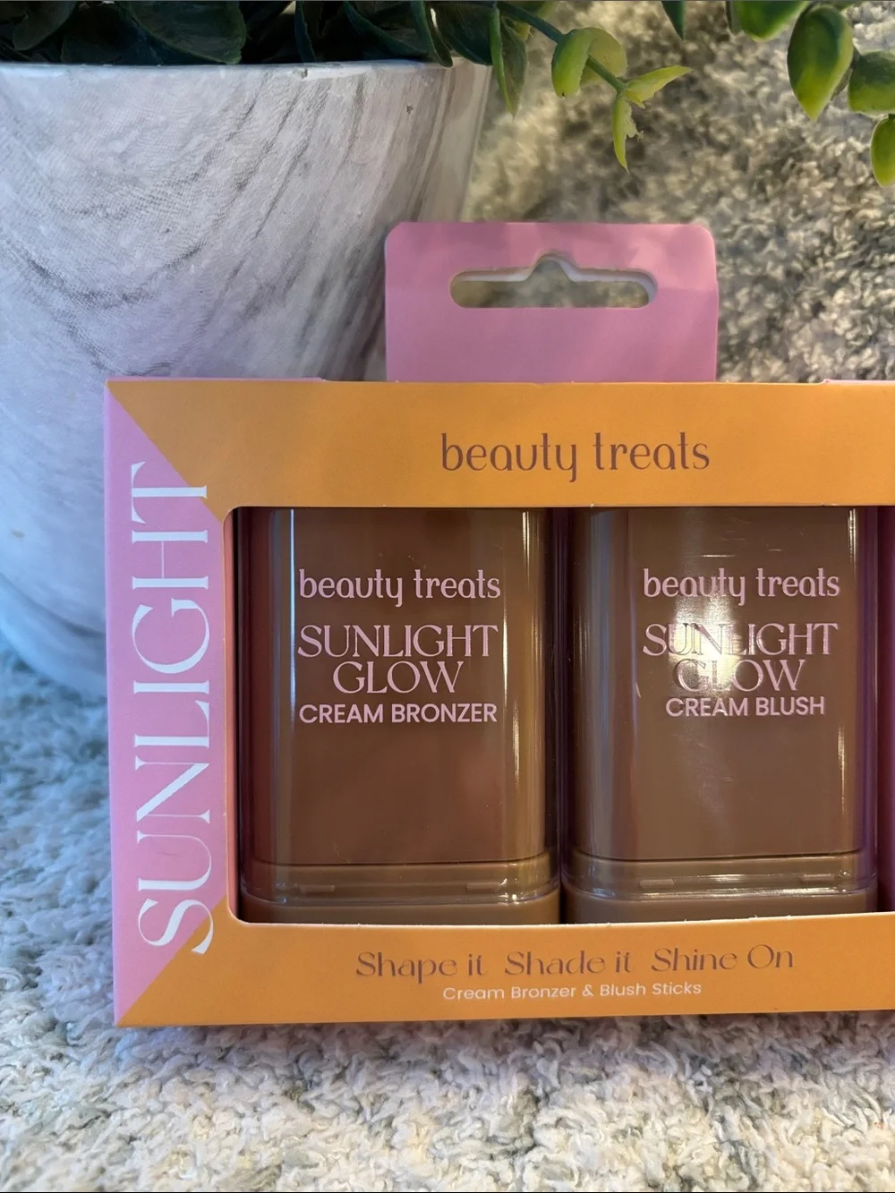 Beauty Treats Summer Sunlight Glow Cream Blush & Bronzer Set NWT 2x.44oz